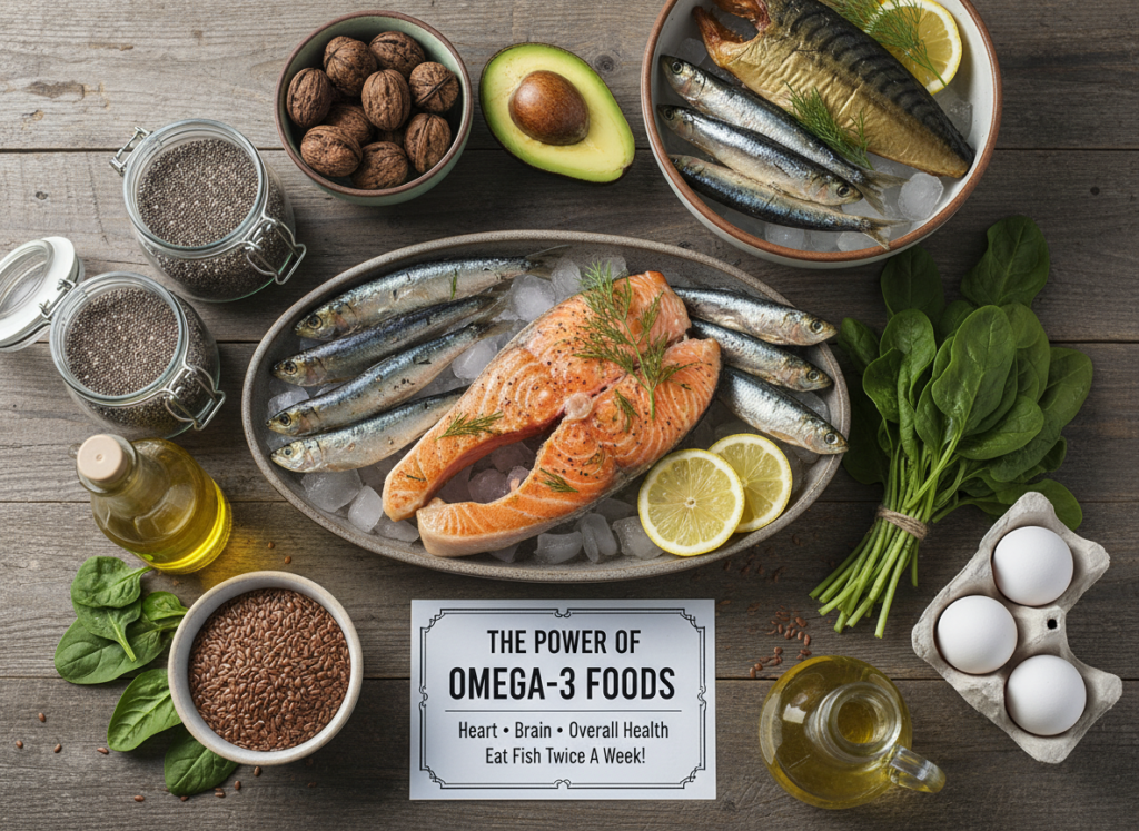 Omega-3 fatty acids are essential nutrients that play a vital role in maintaining overall health. Because the human body cannot produce enough Omega-3 on its own, these healthy fats must come from the foods we eat. Including Omega-3-rich foods in your daily diet can support heart health, brain function, and even emotional well-being.